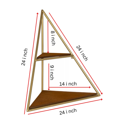 Triangle 2 Piece Triangle Corner Shelf