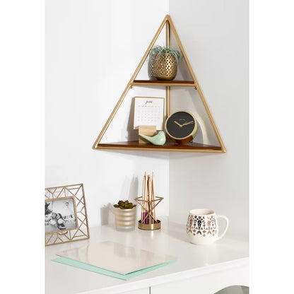 Triangle 2 Piece Triangle Corner Shelf