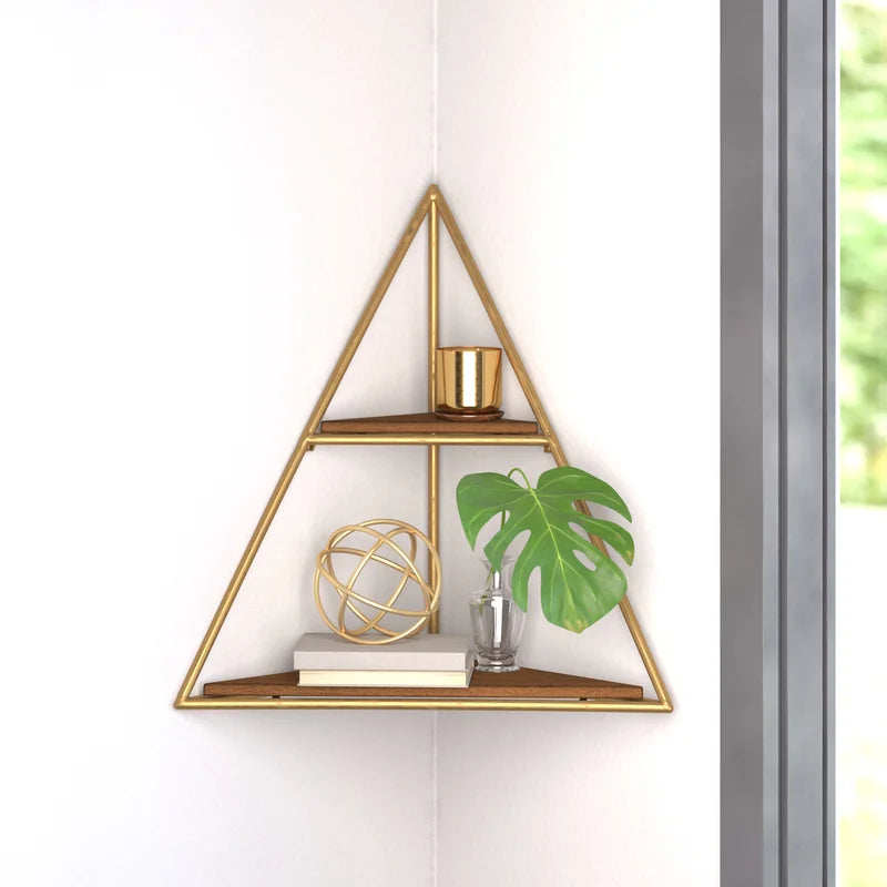 Triangle 2 Piece Triangle Corner Shelf